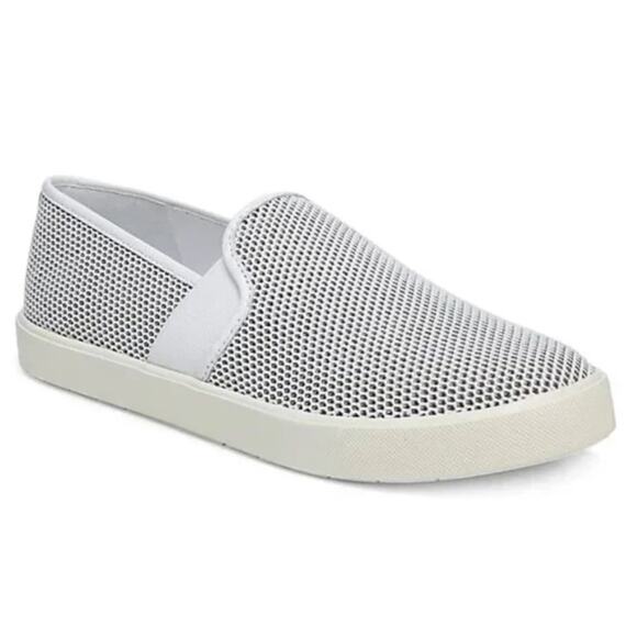 Vince Blair light gray leather perforated slip on sneakers Size 8 - Picture 1 of 9